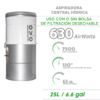 Aspiradora central hídrida - 630 AW - Depósito de 25 l
