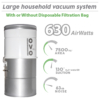 Large households Central vacuum (630 AW, 25L Canister) + Carpet deluxe Attachment kit - Image 3