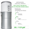 Aspiradora central industrial (700 AW, depósito de 35 l) + kit de accesorios Deluxe Plus - Imagen 2