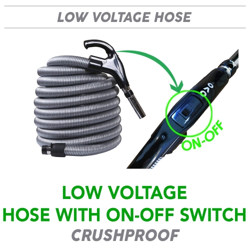Low-Voltage central vacuum hose