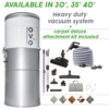 Central vacuum with Carpet Accessories