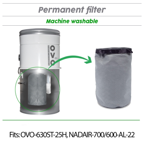 Central vacuum filter 8L