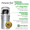 Large households Central vacuum ( 700AW, 25L canister) + Deluxe Attachment kit - Image 5