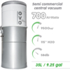 OVO SEMI-COMMERCIAL Hybrid Central Vacuum system - 700AW - 35L Canister - Image 2