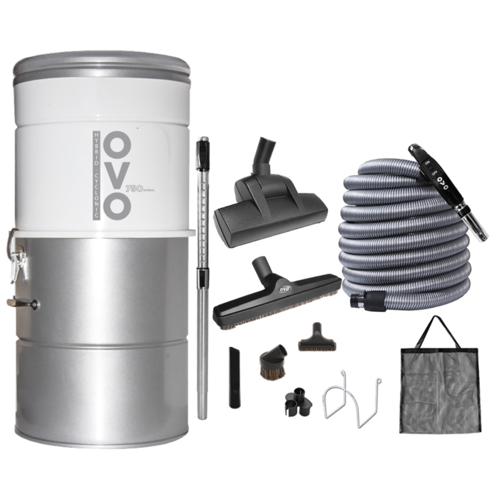 Central vacuum (750AW, 25L Canister) + Deluxe Plus Attachment kit
