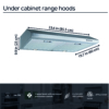 OVO 30-Inch Under Cabinet Range Hood, 700 CFM, 3-Speed, Stainless Steel Finish, 3000K LED Lights, Quiet, Energy-Efficient - Image 2