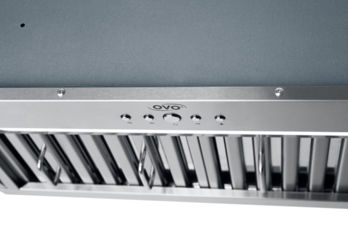 OVO 600 CFM, 28 inch, Built-In Range Hood Vent with 3-Speed Exhaust Fan, Push Button Vent Hood controls, Stainless Steel Kitchen Hood - Image 3