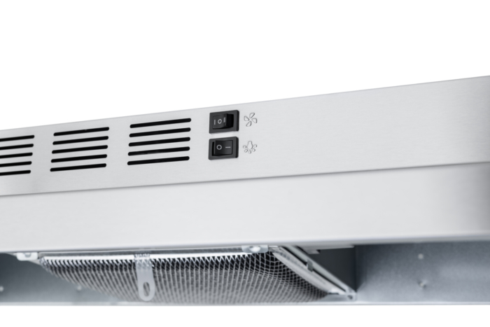 OVO 225 CFM, 30-Inch Convertible Under Cabinet Range Hood, 2-Speed Exhaust Fan Controls, Stainless Steel Finish, 4000K LED Lights, Quiet, Energy-Efficient - Image 4