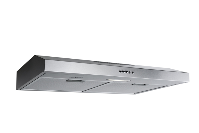 OVO 275 CFM, 30 inch Under Cabinet Range Hood Vent with 3 Speed Exhaust Fan, Push Button Controls, Stainless steel, Ducted and Ductless Convertible Kitchen Hood,4000K Cool White Lights
