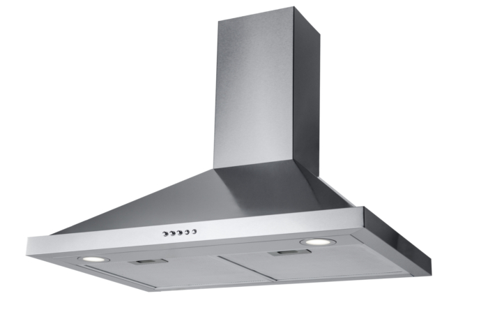 OVO 450 CFM, 30 inch,  Wall Mount Convertible Range Hood Vent with 3 Speed Exhaust Fan, Push Button Controls, Stainless Steel Kitchen Hood, Ducted and Ductless Convertible Vent Hood, Pyramid Chimney Style - Image 5