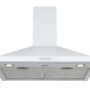 OVO 450 CFM, 30 inch Wall Mount Convertible Range Hood Vent with 3 Speed Exhaust Fan, Push Button Controls, Stainless Steel Kitchen Hood, Ducted and Ductless Convertible Vent Hood, Pyramid Chimney Style, White - Image 6