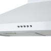 OVO 450 CFM, 30 inch Wall Mount Convertible Range Hood Vent with 3 Speed Exhaust Fan, Push Button Controls, Stainless Steel Kitchen Hood, Ducted and Ductless Convertible Vent Hood, Pyramid Chimney Style, White - Image 4