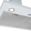 OVO 450 CFM, 30 inch Wall Mount Convertible Range Hood Vent with 3 Speed Exhaust Fan, Push Button Controls, Stainless Steel Kitchen Hood, Ducted and Ductless Convertible Vent Hood, Pyramid Chimney Style, White - Image 3