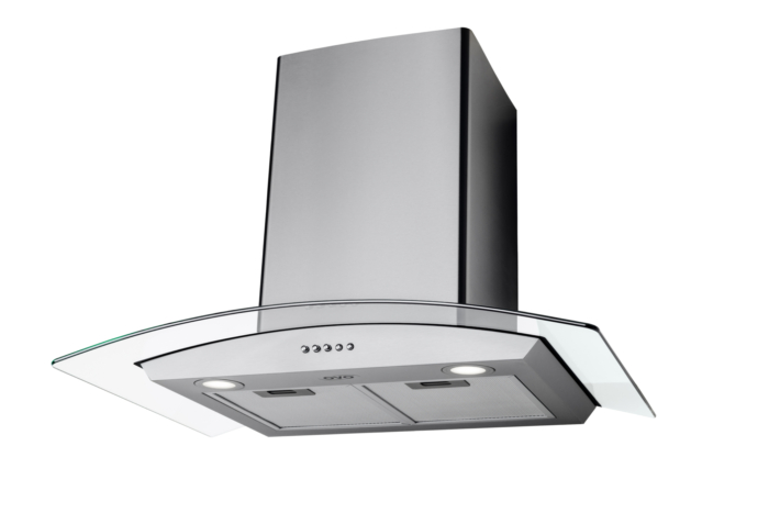 OVO 450 CFM, 30 inch, Wall Mount Range Hood Vent with 3 Speed Exhaust Fan, Push Button Controls, Stainless Steel Kitchen Hood, Ducted and Ductless Convertible Vent Hood, Glass Canopy Chimney Style - Image 5