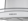 OVO 400 CFM, 30 inch, Wall Mount Range Hood Vent with 3 Speed Exhaust Fan, Push Button Controls, Stainless Steel Kitchen Hood, Ducted and Ductless Convertible Vent Hood, Glass Canopy Chimney Style - Image 4