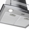 OVO 400 CFM, 30 inch, Wall Mount Range Hood Vent with 3 Speed Exhaust Fan, Push Button Controls, Stainless Steel Kitchen Hood, Ducted and Ductless Convertible Vent Hood, Glass Canopy Chimney Style - Image 3